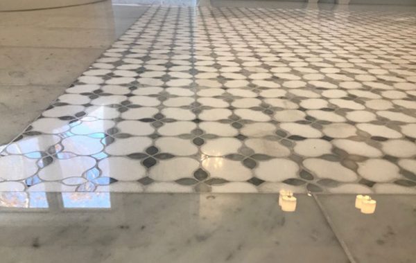 Marble Mosaic Floor Flattening