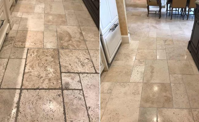 Travertine Restoration Before and After